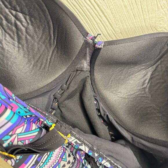 Swimsuits For All One Piece Abstract Swimsuit Bathing Suit Size 22 Purple Modest - Picture 9 of 9